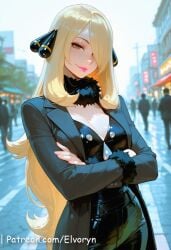 1girls ahe_gao ai_generated ass blonde_hair blush breasts close_mouth cowgirl_position cynthia_(pokemon) drooling elvoryn female female_on_cloth hair_ornament hair_over_one_eye heavy_breathing highres large_breasts long_hair looking_at_viewer male moaning open_eyes pokemon pov pussy riding saliva sex sidelocks skinny small_breasts small_butt solo spread_legs standing tongue tongue_out vaginal_penetration vaginal_sex