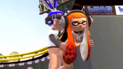 1boy 1girls 3d_animation animated b3nn15 female john_(splatoon) kaori_(splatoon) male no_sound splatoon tagme video