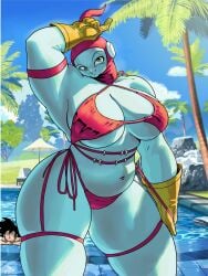 1girls alien alien_girl alien_humanoid big_breasts big_hips big_thighs bikini blue_eyes blue_skin bottom_heavy breasts busty busty_female child_bearing_hips cropped_legs curvaceous curvaceous_body curvaceous_female curvaceous_figure curvaceous_hips curvaceous_thighs curvy curvy_ass curvy_body curvy_female curvy_figure curvy_hips curvy_thighs dragon_ball dragon_ball_super enormous_breasts enormous_thighs female female_focus female_only gigantic_breasts gigantic_thighs gloves green_eyes huge_breasts huge_hips huge_thighs jerbeardraws large_breasts large_hips large_thighs massive_breasts massive_hips massive_thighs mature mature_female meaty_thighs navel_piercing pear-shaped_figure pear_shaped pear_shaped_female plump_breasts plump_thighs pool poolside red_bikini red_swimsuit ribrianne shounen_jump skull_crushing_thighs smile smiling smooth_skin smug smug_expression smug_face smug_smile solo solo_female solo_focus swimsuit swimwear thick_hips thick_legs thick_thighs thunder_thighs venus_body voluptuous voluptuous_female wide_hipped_female wide_hips wide_thighs yellow_gloves
