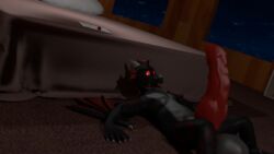 3d anthro bed dragon drakemono fin horn hyper knot masturbation myryon_spoof penis pornography screencap wings