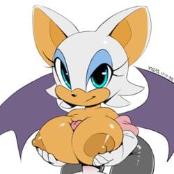 2017 2d anthro areola bat bat_wings big_areola big_breasts breasts clothed clothing duo eyelashes female huge_breasts looking_at_viewer makeup male mammal mascara membranous_wings mobian mobian_(species) mobian_bat paizuri penis rouge_the_bat sega sex simple_background smile smirk solo_focus sonic_(series) sonic_adventure_2 sonic_the_hedgehog_(series) straight topless white_background wings xylas