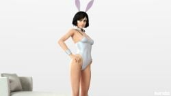 3d athletic athletic_female bioshock bioshock_infinite blue_eyes brown_hair bunny_ears bunny_girl bunnysuit busty durabo elizabeth_comstock female female_focus female_only hourglass_figure pinup pinup_pose pose posing short_hair tagme wide_hips