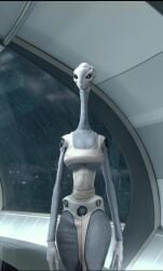 3d alien alien_girl alternate_breast_size attack_of_the_clones black_sclera blue_skin cleavage clone_wars edit huge_breasts kaminoan long_neck monkeyman_(artist) screencap screenshot_edit sports_bra star_wars thick_thighs underboob wide_hips