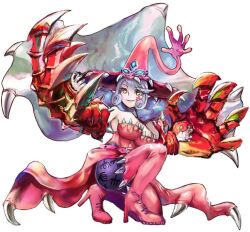 1girls appmon_(species) digimon digimon_universe:_appli_monsters face_tattoo female female_only solo tattoo warudamon witch witch_hat