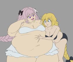 1boy 1girls astolfo_(fate) belly big_belly chubby_femboy double_chin fat fat_arms fat_belly fat_femboy fat_fetish fat_male fat_man fat_rolls fat_thighs fate_(series) femboy groping_fat huge_belly jeanne_d'arc_(fate) moobs morbidly_obese morbidly_obese_femboy morbidly_obese_male seatbeltdraws ssbhm thick_thighs thighs weight_gain wide_hips