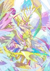 1girls 8_wings angel angel_wings angewomon angewomon_x artist_request digimon digimon_(species) female female_only solo wings x_antibody