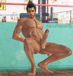 3d 3d_(artwork) 3d_model bara boxing_ring dead_or_alive diego_(doa) gay male_focus male_only michifreddy35 muscular muscular_male nude penis