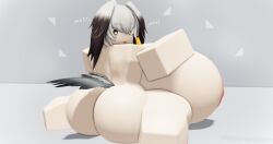 1girls 3d 3d_(artwork) areolae barefoot breast_expansion breasts completely_nude completely_nude_female female female_only full_body hyper hyper_breasts kemono_friends looking_at_viewer looking_back naked naked_female nipples nude nude_female roblox robloxian shibsol_rr34 shoebill_(kemono_friends) sideboob solo solo_female