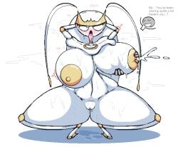 anthro big_breasts breasts female generation_7_pokemon groping groping_breasts insect_girl insectoid lactation milking pheromosa pokemon pokemon_(species) sweat sweaty ultra_beast