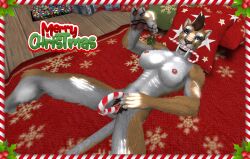 amani_the_shaman black_lips boobs breasts candy_cane candy_cane_in_mouth candy_cane_in_pussy christmas fangs horny horny_female lioness mistletoe naked naked_female naughty nipples pearly_whites pubes pubic_hair pussy saberteeth sabertooth second_life teeth vagina white_teeth