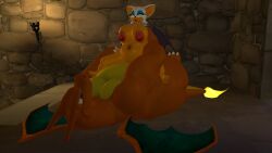 1boy big_breasts bigger_male charizard female kane_brent_koopa male rouge_the_bat smaller_male tecbuttlovefa