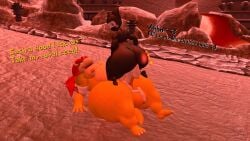 anthro big_ass bigger_male bowser_jr. cum_inside gay kane_brent_koopa male male/male ninji_(mario) smaller_male tecbuttlovefa