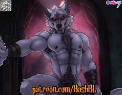 armpit_hair bashbl-ux body_hair canid canine canis chest_hair death_(puss_in_boots) dreamworks dreamworks_animation happy_trail male mammal nipples nude pubes public public_exposure puss_in_boots:_the_last_wish puss_in_boots_(dreamworks) puss_in_boots_(film) puss_in_boots_(franchise) puss_in_boots_the_last_wish qr_code red_eyes shrek_(series) solo text universal_pictures universal_studios url weapon wolf