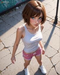 ai ai_generated blue_eyes brown_hair createdwithai digital_2d fan_art female freckles girl life_is_strange max_caulfield medium_breasts nostra666 patreon short_hair stable_diffusion