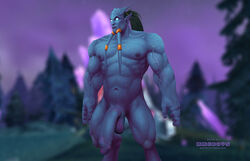 draenei edit male male_draenei male_only mmoboys mmoboys_(artist) penis solo warcraft