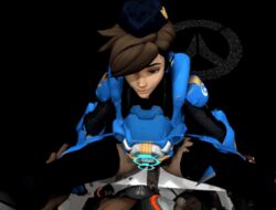 3d alternate_costume animated blackwatch_genji blizzard_entertainment cadet_oxton female garrison_cap genji gif male overwatch psybazz straight tagme tracer