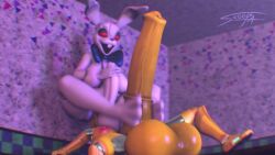 3d anthro chica_(fnaf) five_nights_at_freddy's foot_fetish footjob furry futanari horsecock hyper hyper_penis intersex masturbation scoopa_(artist) tagme vanny_(fnaf) video