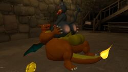 2boys charizard kane_brent_koopa litten male marks_on_body smaller_male smaller_male_larger_male tecbuttlovefa tounge_out