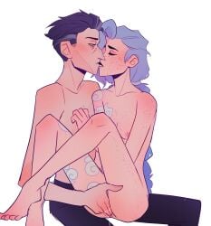 age_difference arcane blue_hair daughter father father_and_daughter fingering_pussy fingers incest incest_(lore) jinx_(arcane) jinx_(league_of_legends) kissing league_of_legends nipples riot_games silco_(arcane) skinny_girl villanified wet wet_pussy