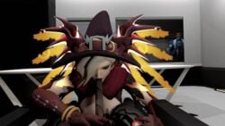 3d alternate_costume animated blackwatch_genji blizzard_entertainment fellatio female genji gif male mercy oral overwatch psybazz soldier_76 straight strike_commander_morrison tagme witch_mercy