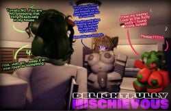 3d black_hair black_wolf boobs_bigger_than_head boobs_out breasts dark_green_hair ear_piercing food food_creature food_humanoid furry furry_female futanari garter_belt_socks garter_straps garters gray_fur gray_nipples green_hair green_skin grey_fur grey_nipples hair_bun jester jester_cap jester_girl jester_hat jester_outfit lab_coat panties pear_(dmischievous) red_skin red_skinned_female roblox robloxian scientist star_nipples striped_gloves striped_thigh_highs striped_thighhighs thigh_garter thigh_highs tomato tomato_(dmischievous) wolf wolf_ears wolf_humanoid