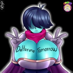 big_breasts deltarune deltarune_tomorrow female kris_(deltarune) kris_female_(deltarune) rule_63 tagme writing_on_body writing_on_breasts zaicomaster14