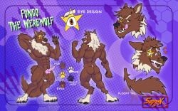 absurd_res anthro biped canid canine erection genitals hi_res knot knotted_penis licking licking_lips looking_at_viewer male mammal model_sheet muscular mythological_canine mythological_creature mythology pecs penis serak_claw standing tail tongue tongue_out werecanid werecanine werecreature werewolf