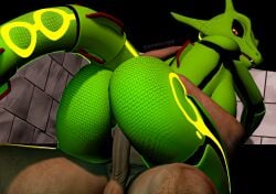 anthro areola ass atomicsopp_sfm belly big_belly breasts dragon duo female generation_3_pokemon genitals green_body hi_res huge_belly human legendary_pokemon looking_back looking_pleasured male male/female mammal mythological_creature mythological_scalie mythology narrowed_eyes nintendo nude orange_eyes penetration penis pokemon pokemon_(species) rayquaza reptile scalie seductive vaginal_penetration vaginal_penetration yellow_body