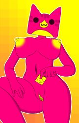 1female cat cat_ears cat_girl cat_humanoid cat_icon catgirl cube_98_(geometry_dash) cube_humanoid cwimzy feline female female_only fur geometry_dash naked naked_female pink_fur redraw traced