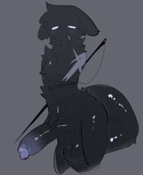 balls big_penis dark_body erection fur furry genitalia genitals huge_cock large_balls large_penis male penis shiyaa_stuff