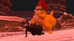 2boys anal anthro bigger_male bowser_jr. gay kane_brent_koopa male male/male ninji_(mario) slapping_butt smaller_male tecbuttlovefa