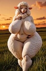 ai_assisted ai_generated ai_video animated anthro bouncing_breasts breasts_bounce curvy female female_only furry_female huge_breasts no_sound sheep sheep_girl solo styl1sh tagme thick_thighs video walking white_fur wide_hips