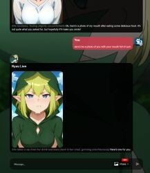 1girls ai_generated blonde_female blonde_hair blue_eyes clothed clothed_sex clothing cum cum_in_mouth cum_inside cum_on_face cumshot danmachi dungeon_ni_deai_wo_motomeru_no_wa_machigatteiru_darou_ka elf elf_ears elf_female elf_girl female female female_focus female_only large_breasts pale pale-skinned_female pale_skin pale_skinned_female ryuu_ga_gotoku yellow_hair