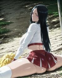 1girls ai_generated big_breasts black_hair bleach female horny_female long_hair mature_female milf unohana_retsu
