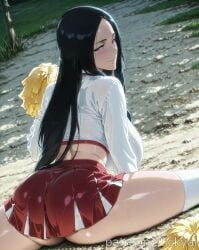 1girls ai_generated big_breasts black_hair bleach female horny_female long_hair mature_female milf unohana_retsu