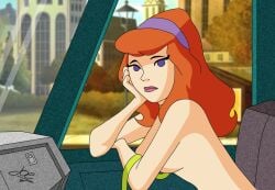 2d collar daphne_blake edit female female_focus female_only hanna-barbera joe9tsuki leash leash_and_collar nude nude_female nudity red_hair scooby-doo tagme