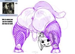 1boy ass brawl_stars cat cat_ears cat_tail kit_(brawl_stars) male male_only revealing_penis showing_ass smug_expression solo tagme thick_ass thick_thighs thigh_highs thigh_socks thighhighs