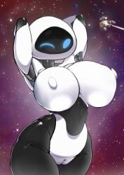 1girls 2025 absurd_res anthro anthrofied ashraely big_breasts big_nipples blue_eyes breasts busty curvy_figure digital_media_(artwork) disney eve_(wall-e) fecharis female female_only genitals hi_res huge_breasts humanoid innie_pussy looking_at_viewer machine naked naked_female nipples nude nude_female one_eye_closed pixar pussy raised_arms robot robot_humanoid shaded simple_background solo solo_female thick_thighs voluptuous wall-e wall-e_(character) wide_hips wink