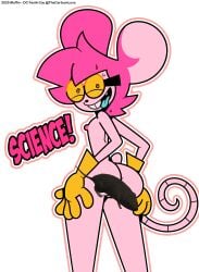 absurd_res black_nose buckteeth clothing eyewear female glasses gloves goommymuffin hair handwear hi_res mammal mouse muffin_(goommymuffin) murid murine pink_body pink_ears pink_hair pink_inner_ear pink_tail rat_tail red_heart rodent simple_background smile solo tail teeth the_cartoon_love white_background yellow_clothing yellow_eyewear yellow_glasses yellow_gloves yellow_handwear