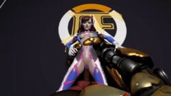 3d animated asian blizzard_entertainment d.va dark-skinned_male dark_skin doomfist female gif interracial male overwatch psybazz size_difference straight tagme vaginal_penetration