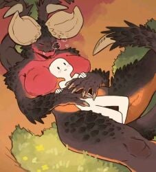 1boys 1girls ass big_ass big_breasts big_butt breasts female male monster_hunter nergigante tagme
