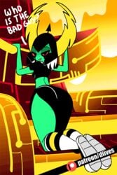 alien_girl animated ass ass_shake converse diives disney female female_only footwear green_skin humanoid looking_at_viewer looking_back lord_dominator patreon shoes sneakers socks solo tube_socks wander_over_yonder white_hair