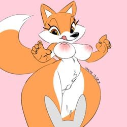 2017 4_fingers 5_fingers amber_eyes anthro apathetic big_breasts breasts canine digital_media_(artwork) dipstick_tail duo erect_nipples eye_roll eyelashes female fox fur half-closed_eyes imminent_sex inverted_nipples lagomorph mammal midriff multicolored_fur multicolored_tail navel nipples nude open_mouth orange_eyes orange_fur pink_background pussy rabbit signature simple_background solo_focus thick_thighs tongue tongue_out two_tone_fur voluptuous white_fur wide_hips xylas