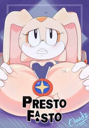 blush cameltoe cloudz cream_the_rabbit female flat_chest flat_chested lagomorph mammal presto_fasto rabbit sonic_(series) sonic_the_hedgehog_(series) spread_legs spreading