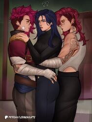 2xko 3girls arcane arcane_caitlyn arcane_vi caitlyn_kiramman canon_couple color colored female female/female/female female_only fff_threesome league_of_legends lesbeanlatte lesbian long_hair medium_hair muscular muscular_female page_1 pink_hair purple_hair sapphyxiate tattoo tattoos threesome vi yuri