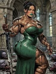 2girls abs abs_visible_through_clothing ai ai_assisted ai_generated ai_slop ambiguous ambiguous_gender animated ass audio bald black_hair blank_eyes body_parts brain brains breasts castle cleavage crawling crush crushed_head dress emale enercell eyes_popping_out fangs female_focus frown gladiator_sandals gore green_eyes green_lipstick green_nail_polish grey-skinned_female grimace hair_bun ichor indoors large_ass large_breasts large_thighs light-skinned_female lipstick long_hair multiple_others muscular muscular_female muscular_male music nail_polish neutral_expression nipples noirette oc open_mouth original_character pointy_ears ruins scared severed_hand severed_head slit_dress sound standing stomping straight_hair strapless_dress sword teeth_showing thighs tied_hair updo vampire vampire_girl vampire_killer vascular video voluptuous voluptuous_female white_eyes white_female wounded