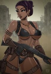 1girls 2023 african african_female alternate_version_at_source alternate_version_available artist_logo artist_name ass bikini_bottom bikini_top black_bikini black_bikini_bottom black_bikini_only black_bikini_top black_fingerless_gloves black_gloves black_hair bra brassiere brown_eyes brown_eyes_female camel_toe cameltoe capcom capcom_guro_guy choker cleavage earrings female female_only fingerless_gloves gloves gold_earrings gun holding holding_object holding_weapon holster holsters knife_holster looking_aside monolithic-sloth necklace pinup ponytail ponytail_(hair) ponytail_hair resident_evil resident_evil_5 sheva_alomar shiny shiny_body shiny_boobies shiny_boobs shiny_breasts shiny_skin shiny_thighhighs shiny_thighs shiny_tits shiny_titties shotgun thick_body thick_boobies thick_boobs thick_breasts thick_hips thick_lips thick_thighs tribal_jewelry tribal_necklace underwear watermark weapon west_african