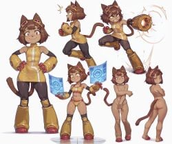 1girls ai_generated arm_cannon ass bikini black_pantyhose boots brown_fur cameltoe cat_ears cat_tail catgirl covering_breasts covering_crotch female furry gameoverse gauntlets glitch_productions gloves goggles goggles_on_head hologram jackschittt kit_(gameoverse) kit_bodega multiple_views nude red_eyes running shooting solo swimsuit whiskers yellow_clothing