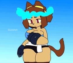 1girls 2026 animated anthro clothed clothing crossover female female_only furry furry_female furry_only gameoverse gif glitch_productions kit_(gameoverse) nicolaowo solo tagme