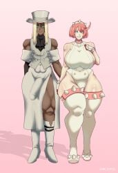 1boy 1girls 2d 2d_(artwork) absurd_res absurdres ahoge alternate_version_available androgynous arc_system_works artist_name artist_signature before_sex big_breasts big_penis blue_eyes blue_eyes_male boots breasts_bigger_than_head bulge bulge_through_clothing bulge_under_clothes chubby chubby_female dark-skinned_femboy dark-skinned_male dark_skin elphelt_valentine erection erection_under_clothes femboy femboy_on_female femenine_male fighting_game gloves glowing_eyes goth guilty_gear guilty_gear_strive hairband happy hat high_quality high_resolution highres huge_breasts huge_thighs hung_femboy hung_trap hypnotic_eyes idol inminent_sex leotard light-skinned_female long_boots long_hair mr_foxy15 muscular muscular_male muscular_thighs nonbinary otoko_no_ko penis_bulge pink_hair short_hair skin_contrast smile spikes submissive submissive_female tagme teasing testament_(guilty_gear) voluptuous voluptuous_female white_hair wide_hips